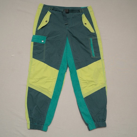 Pants - Colorblock Green Cargo Jogger Pants - Unbranded